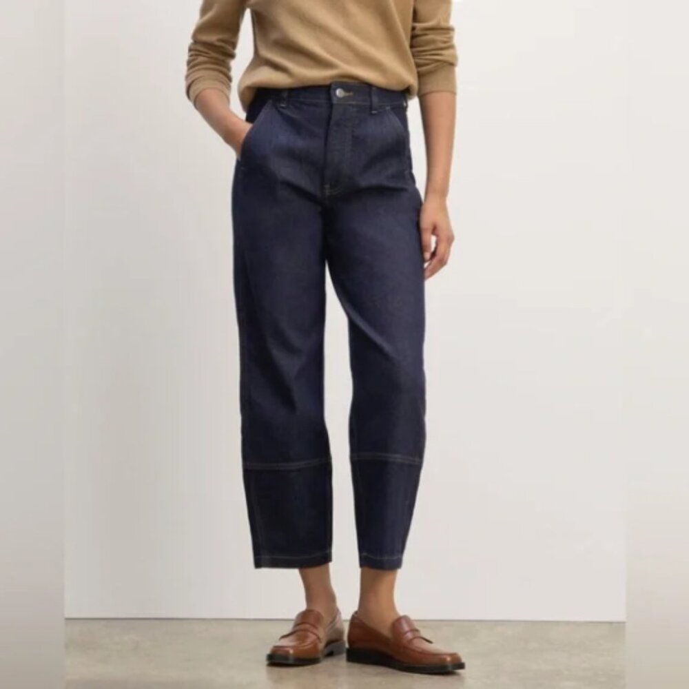 Everlane Dark Wash Utility Barrel Jean